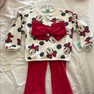 Disney Minnie Mouse Red and White Kids Matching Set